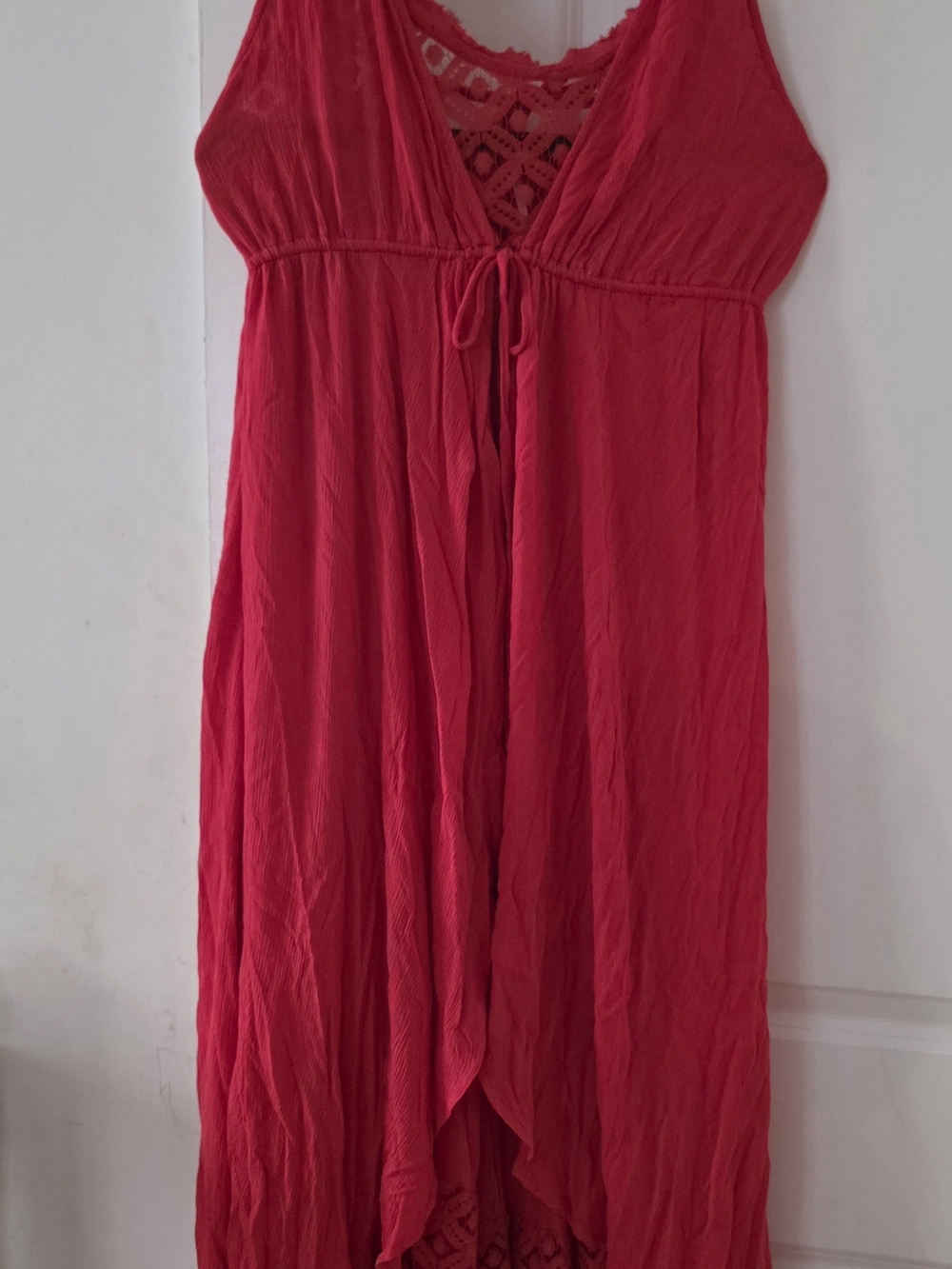 Red Sleeveless V-Neck Maxi Dress By Free People